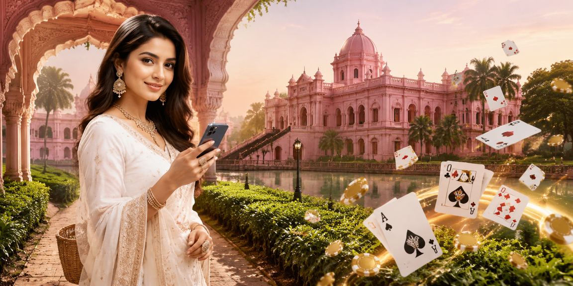 Bangladeshi users playing rummy card games at a tea garden in Dhaka